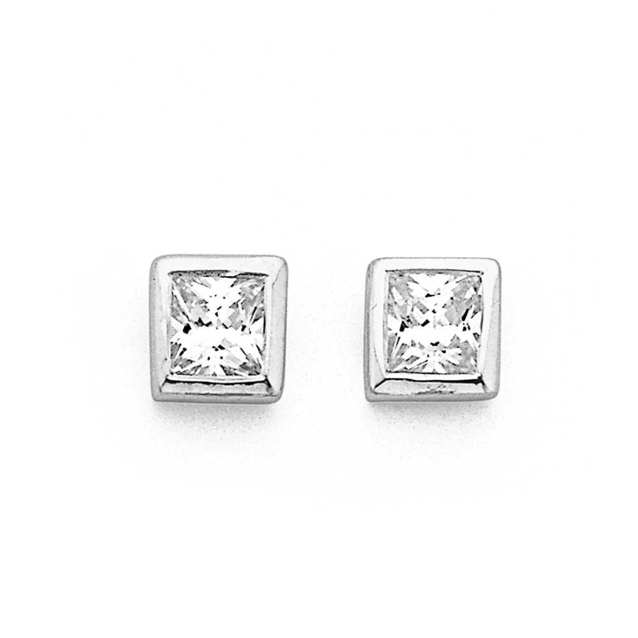 Earrings Pascoes | Sterling Silver Cubic Zirconia Studs