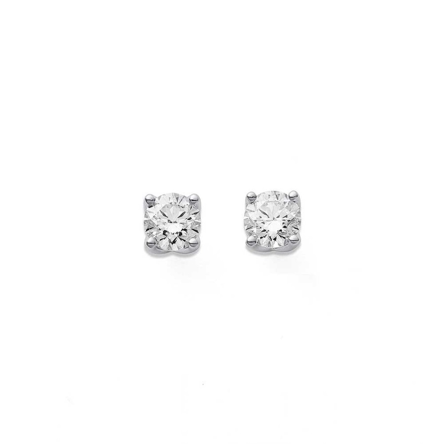 Earrings Pascoes | 10Ct Wg, Element Lab Diamond 1.5Ct Total Weight Studs With 4 Claws