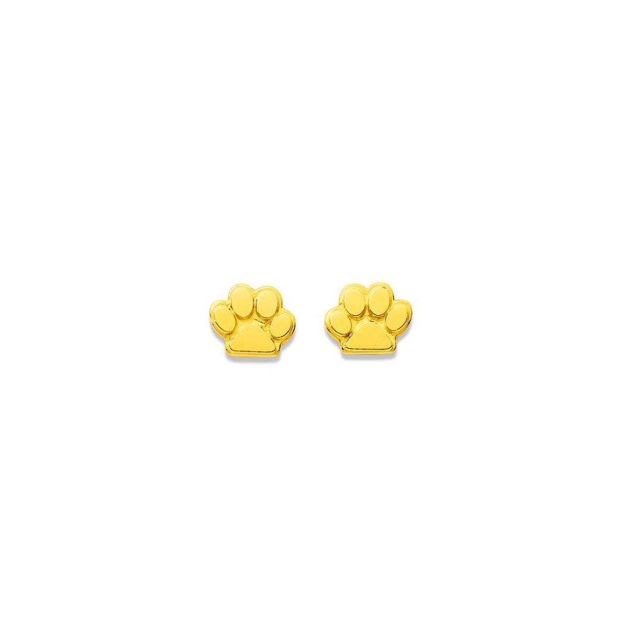 Earrings Pascoes | 9Ct Dog Paw Studs With 9Ct Silicon Backs