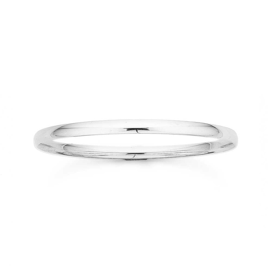 Bangles Pascoes | Sterling Silver 4.5Mm Comfort Bangle