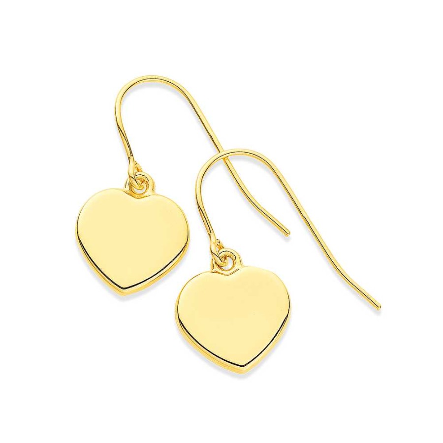 Earrings Pascoes | 9Ct Heart Drop Earrings