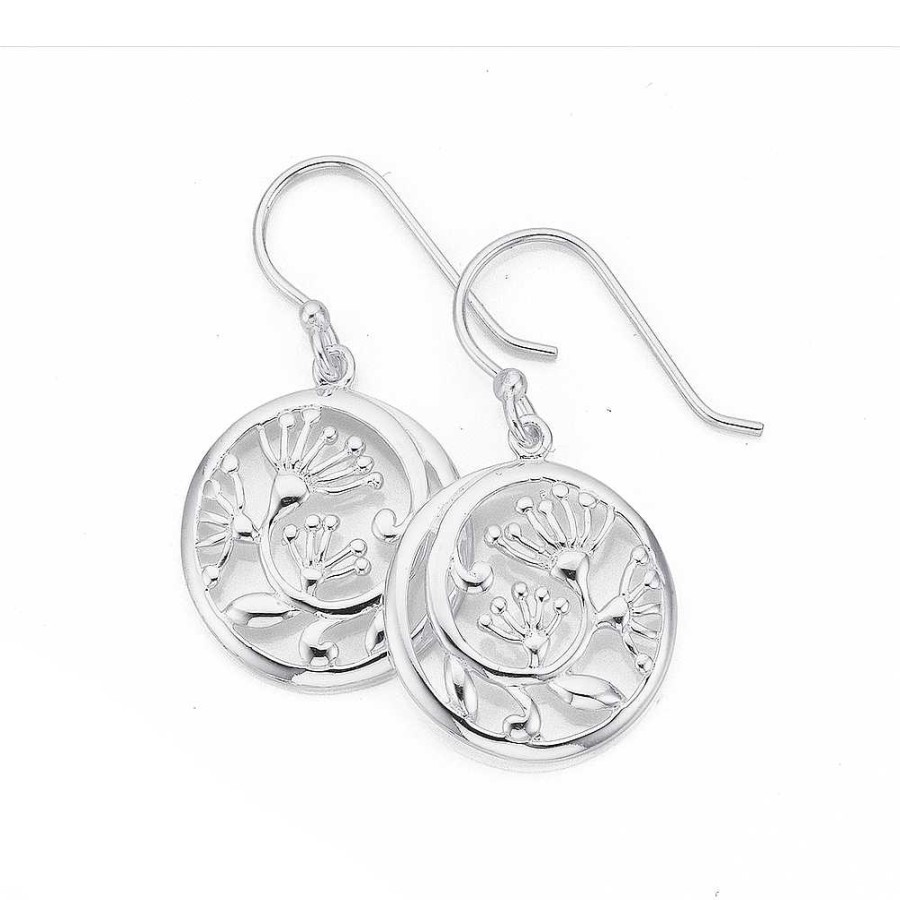 Earrings Pascoes | Sterling Silver 18Mm Pohutukawa Drop Earrings