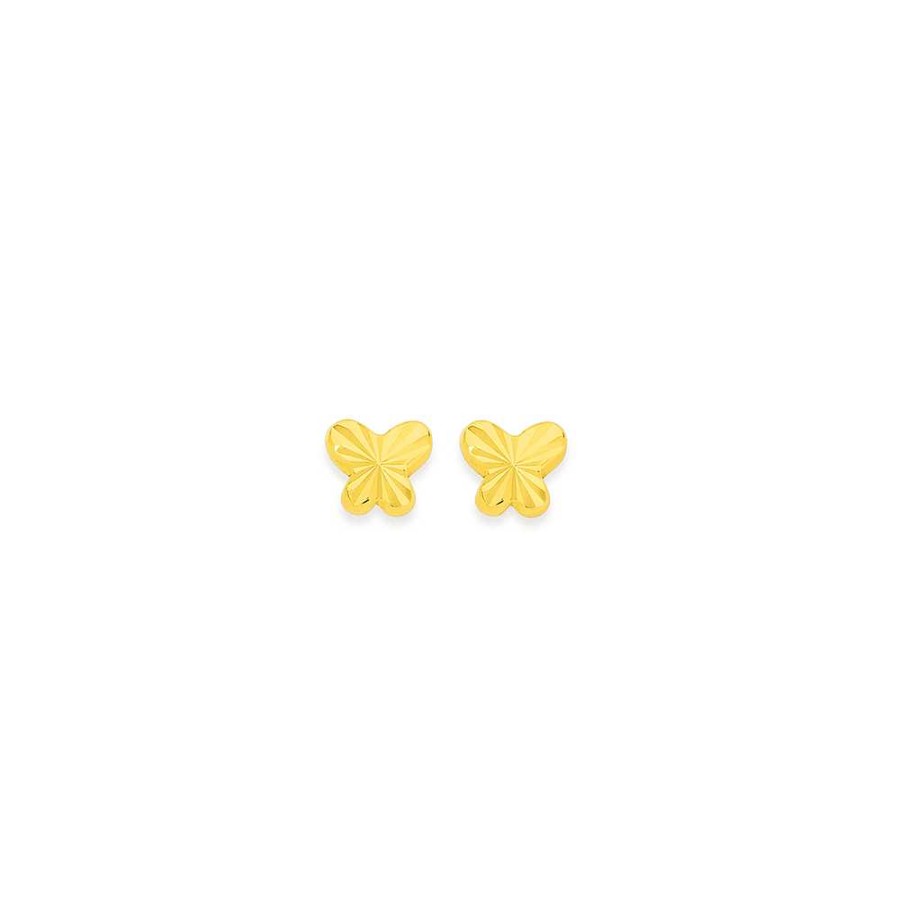 Earrings Pascoes | 9Ct Butterfly Stud Earrings