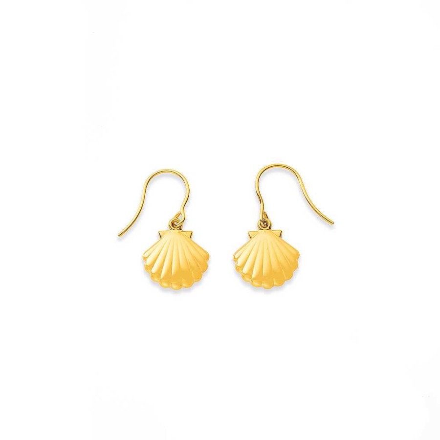 Earrings Pascoes | 9Ct Scallop Hook Earrings