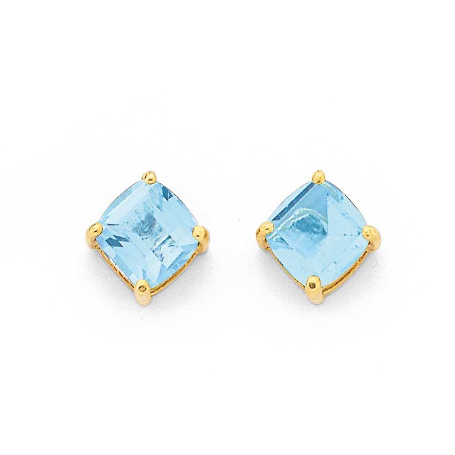 Earrings Pascoes | 9Ct Blue Topaz Studs