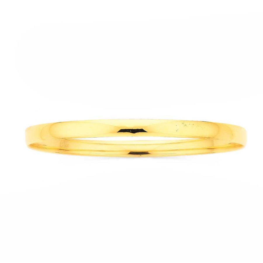 Bangles Pascoes | 9Ct 65Mm Round Comfort Bangle