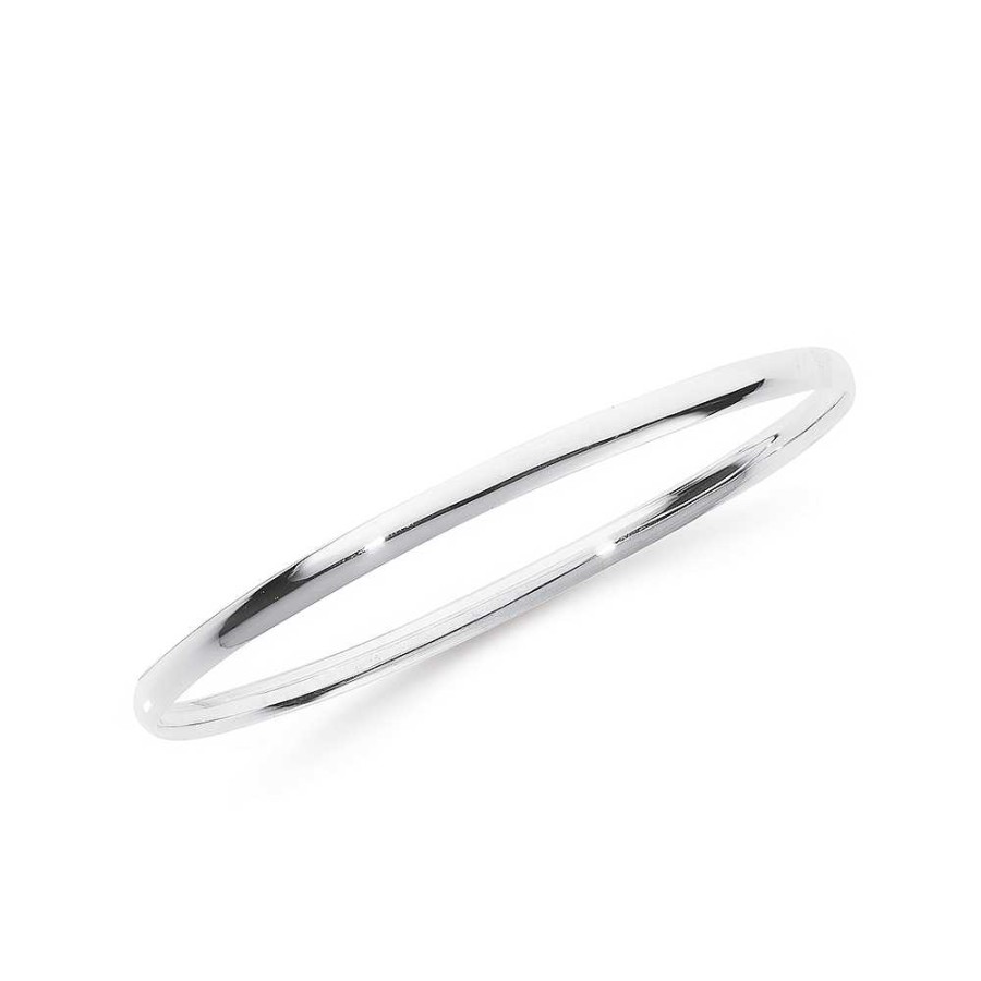 Bangles Pascoes | Sterling Silver 4X68Mm Golf Bangle