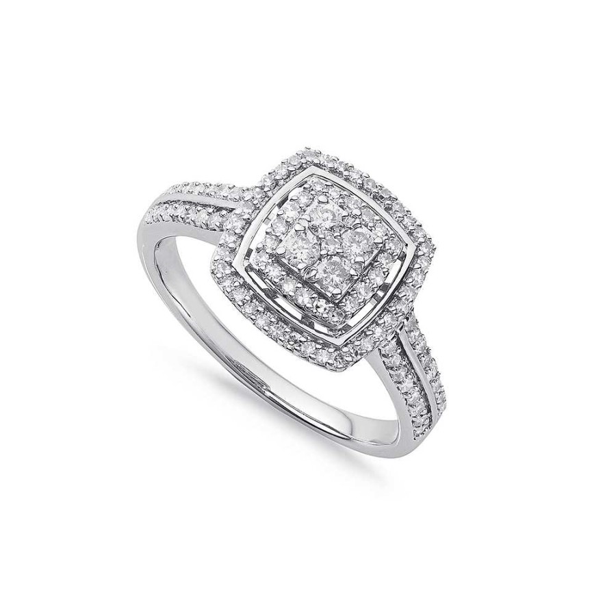 Rings Pascoes | 9Ct White Gold Diamond Ring Tdw=.50Ct