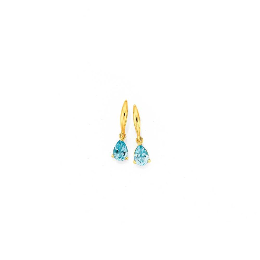 Earrings Pascoes | 9Ct Blue Topaz Earrings