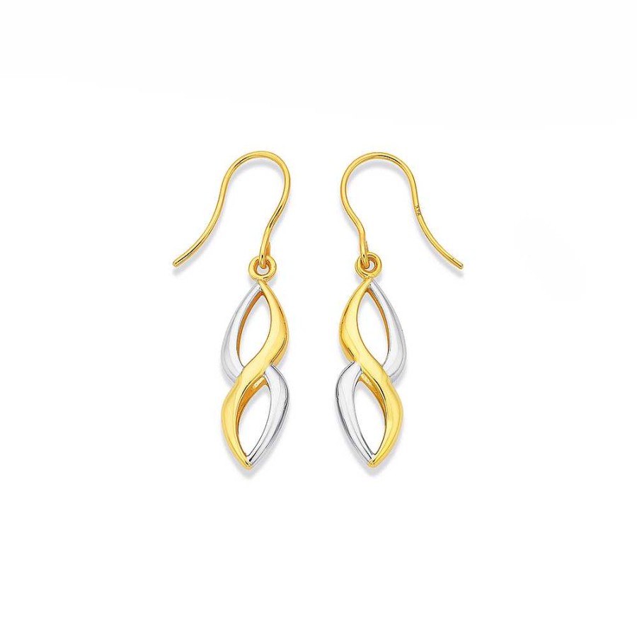 Earrings Pascoes | 9Ct Two Tone Infinity Earrings