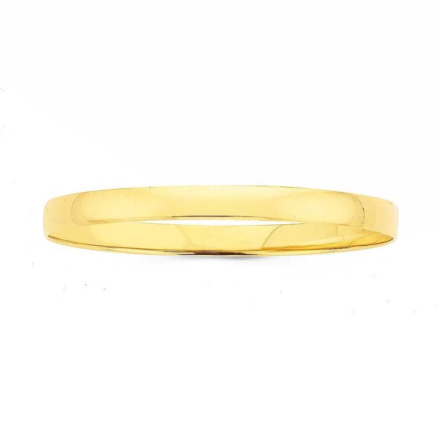 Bangles Pascoes | 9Ct 6X65Mm Solid Bangle