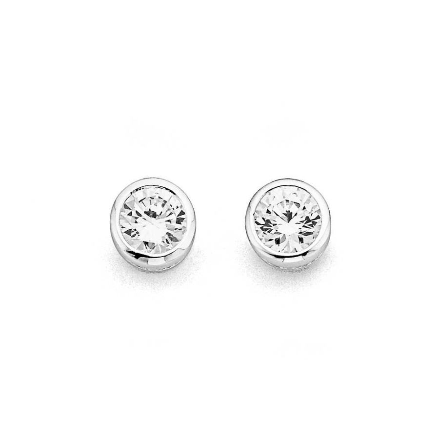 Earrings Pascoes | Sterling Silver Cubic Zirconia Studs