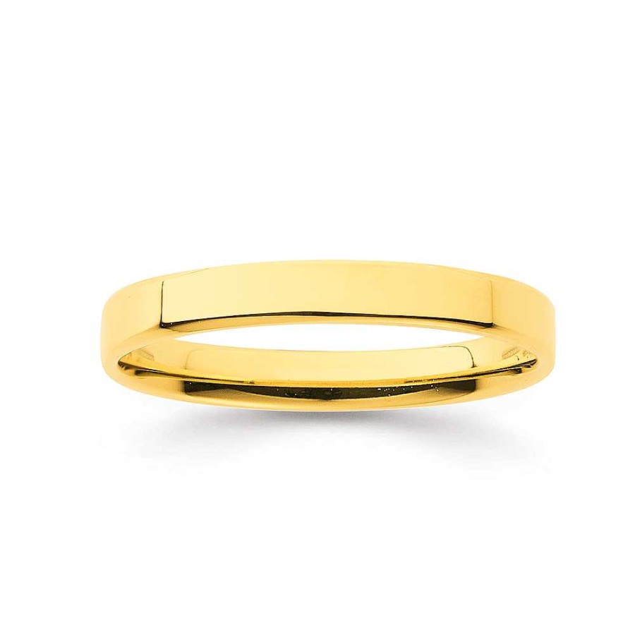 Rings Pascoes | 9Ct Flat Comfort Curve Band 2.5Mm Wide