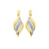 Earrings Pascoes | 9Ct, Diamond Swirl Drop Stud Earrings