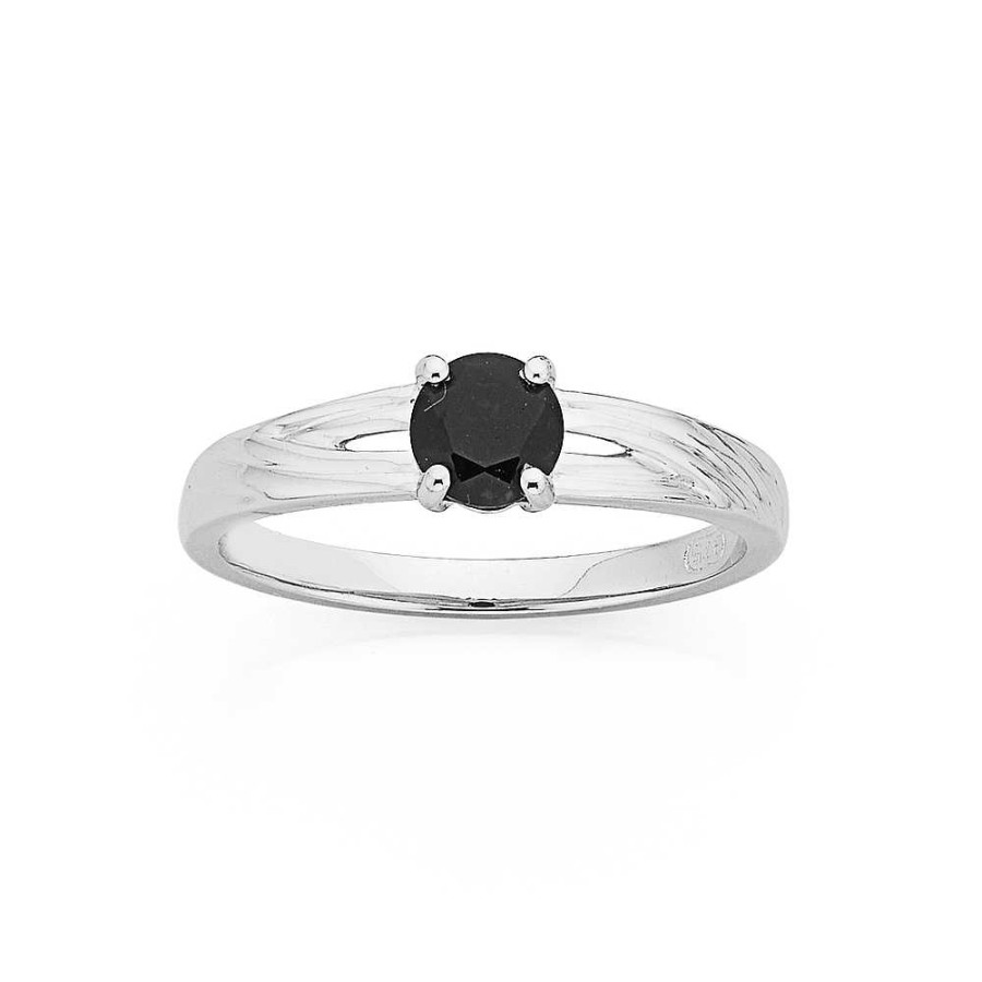 Rings Pascoes | 9Ct White Gold Sapphire Ring