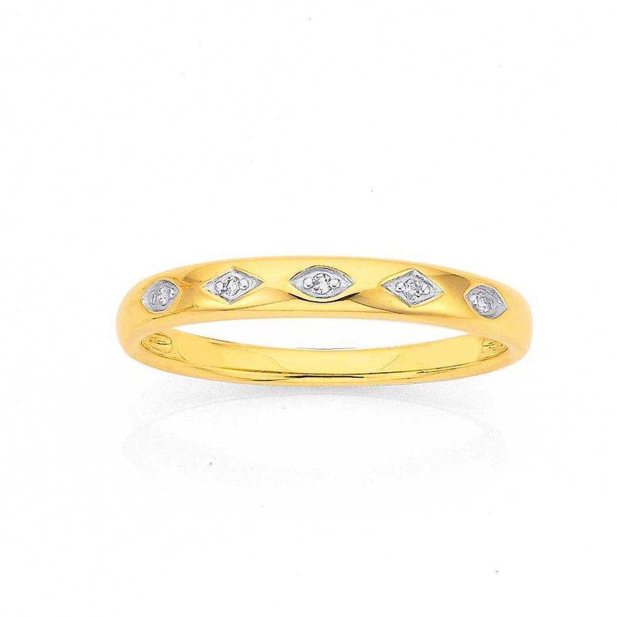 Rings Pascoes | 9Ct Gold Diamond Band