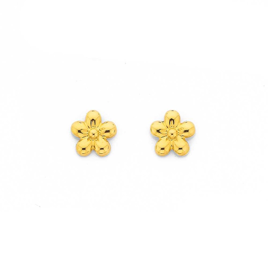 Earrings Pascoes | 9Ct Gold Flower Stud Earrings