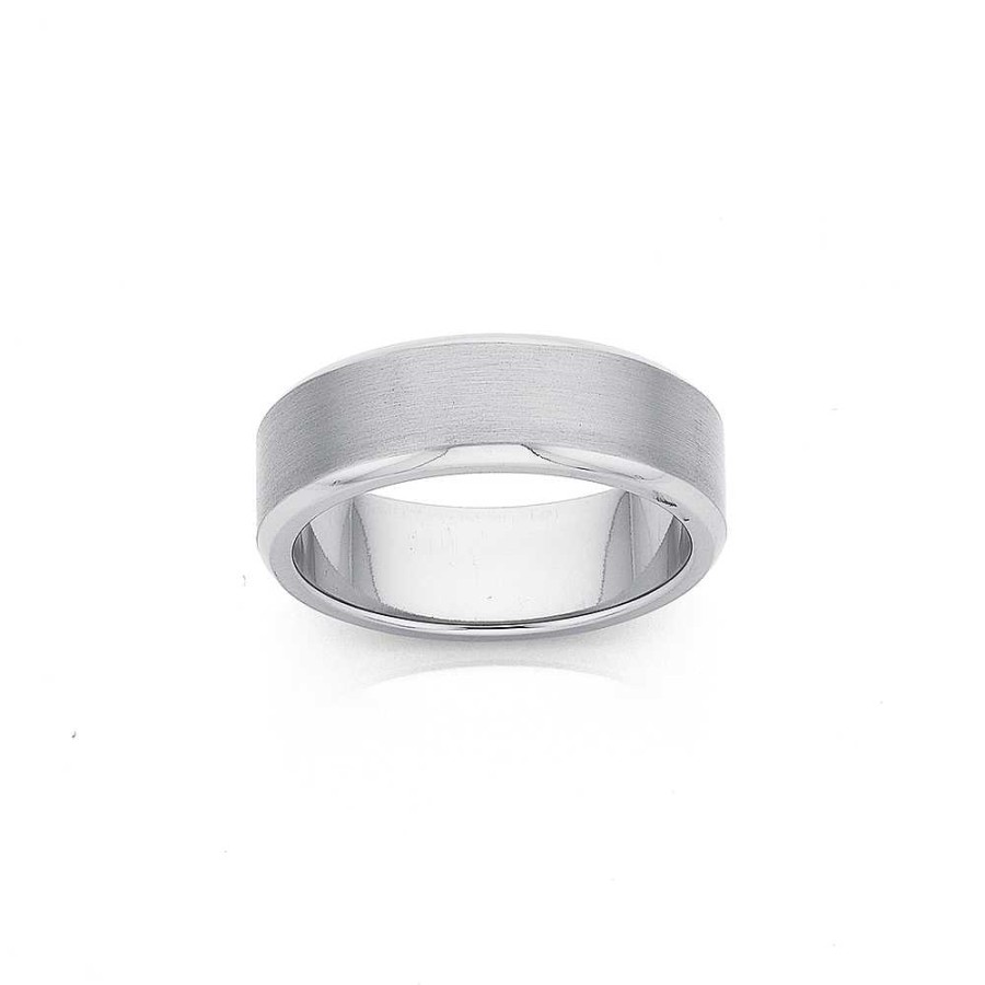 Rings Pascoes | Titanium Wedding Band 7Mm Wide Size W