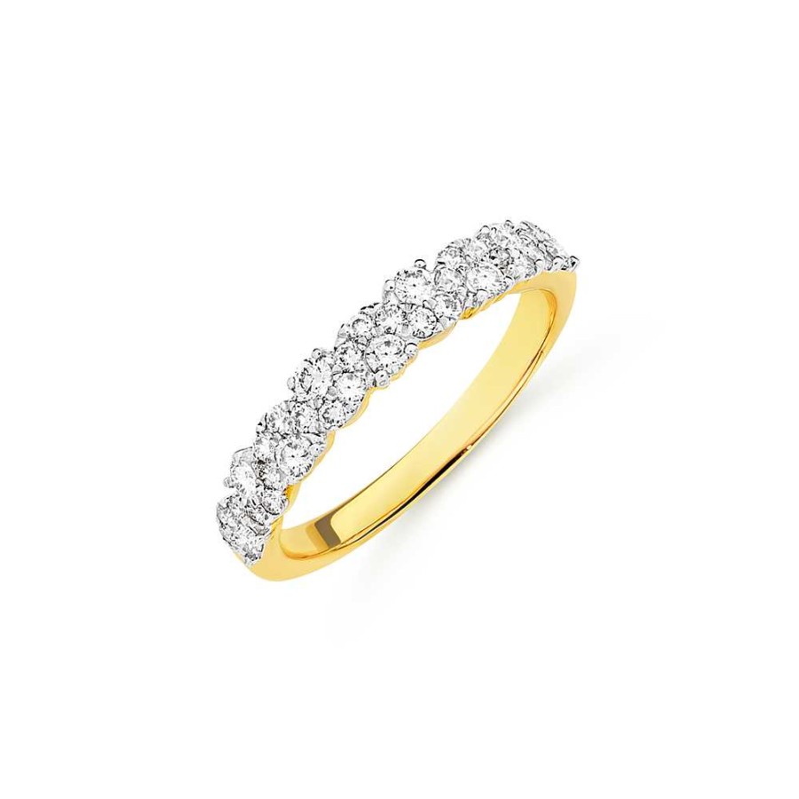 Rings Pascoes | 9Ct, Diamond Wave Band