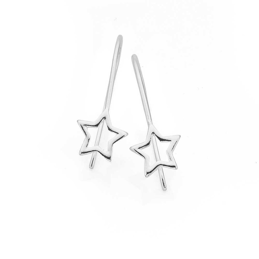 Earrings Pascoes | Sterling Silver Star Hook Earrings