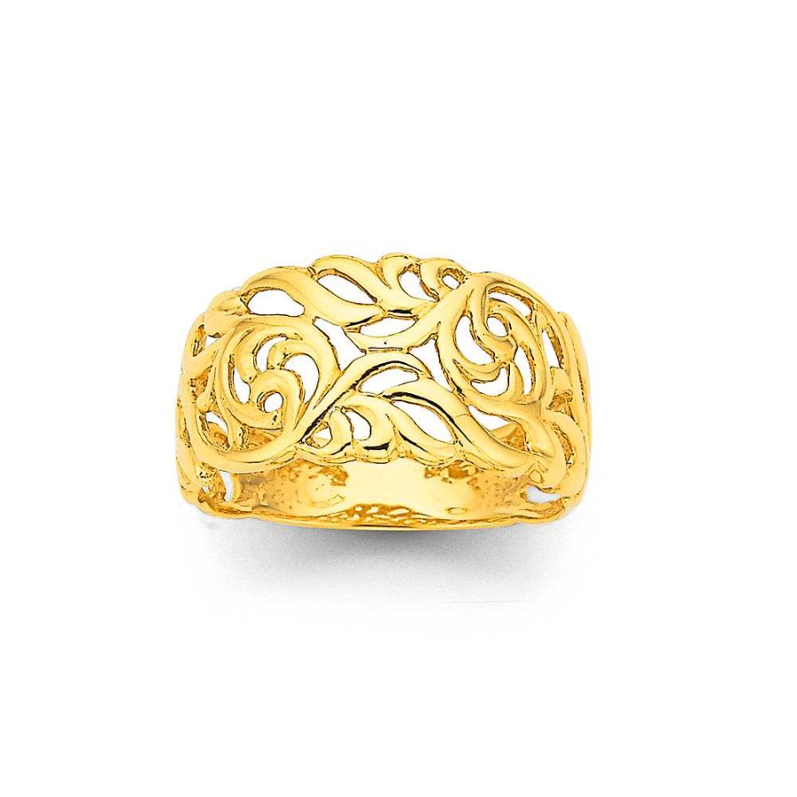 Rings Pascoes | 9Ct Wide Filigree Ring