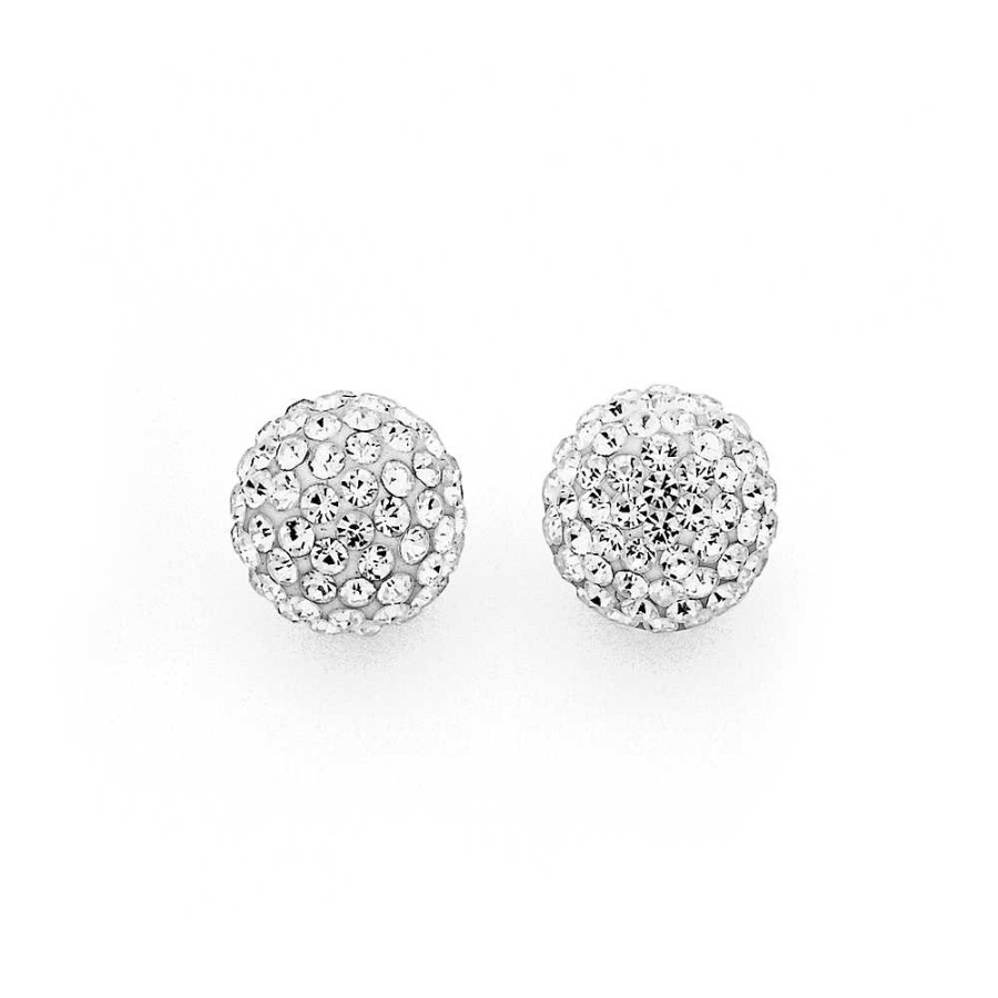 Earrings Pascoes | Sterling Silver Crystal Stud Earrings