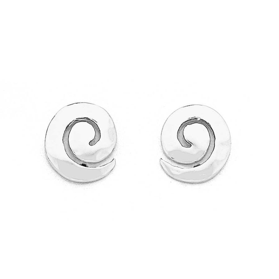 Earrings Pascoes | Swirl Studs In Sterling Silver