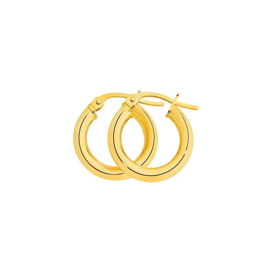 Earrings Pascoes | 9Ct 10Mm Polished Hoops