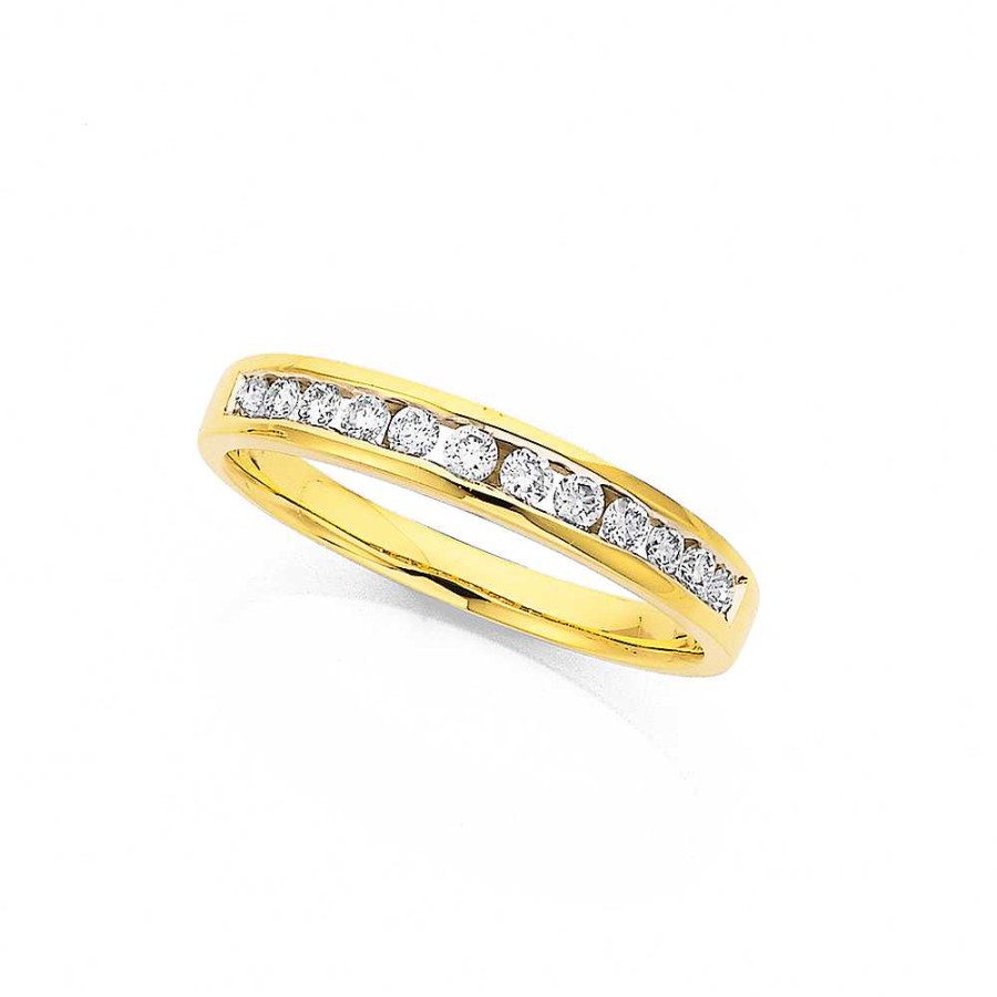 Rings Pascoes | 18Ct, Diamond Curved Diamond Ring