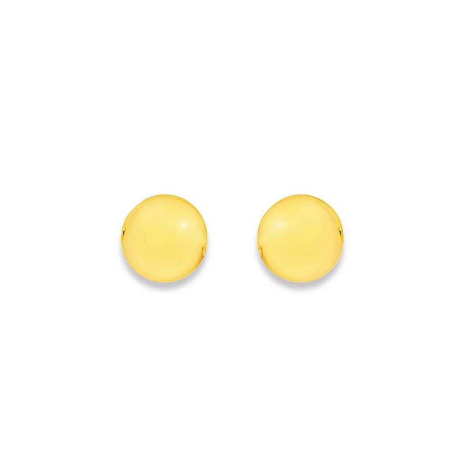 Earrings Pascoes | 9Ct 10Mm Flat Back Button Studs