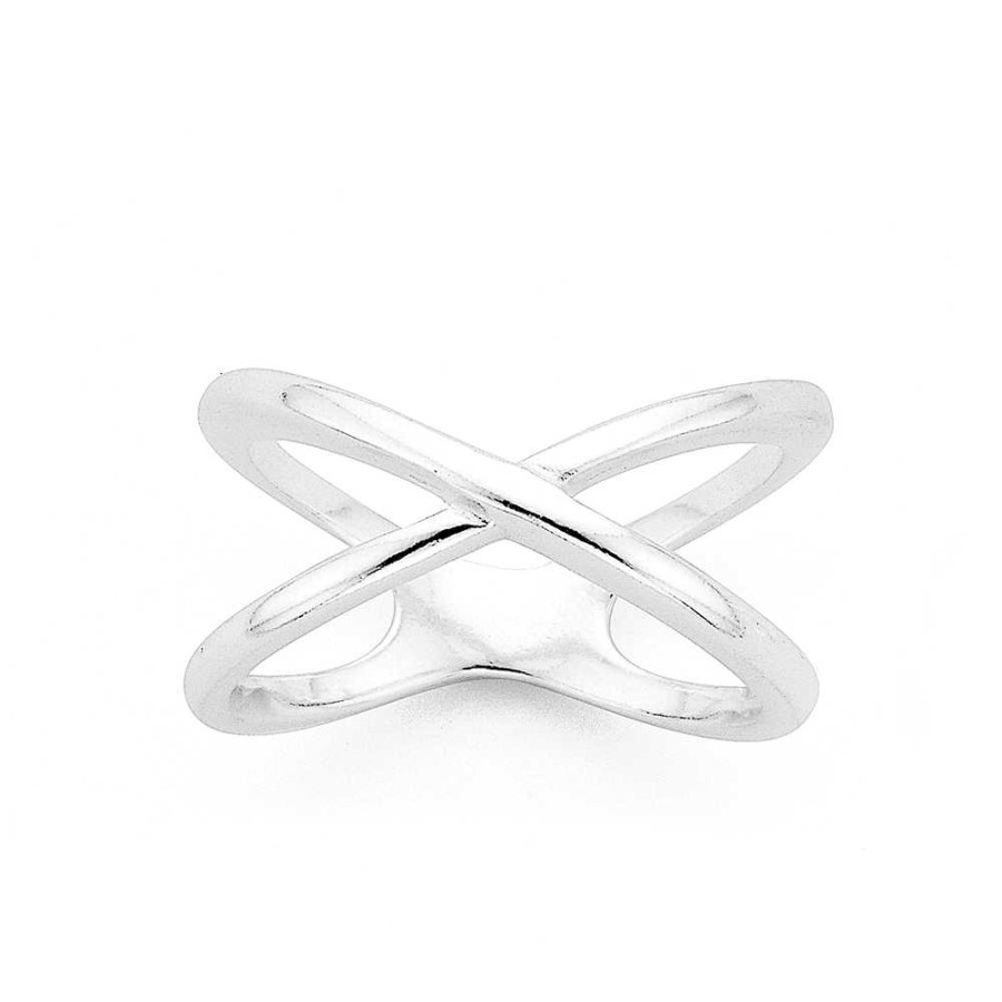 Rings Pascoes | Crossover Ring In Sterling Silver