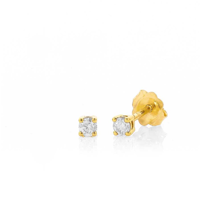 Earrings Pascoes | 9Ct Diamond Stud Earrings Tdw=.10Ct