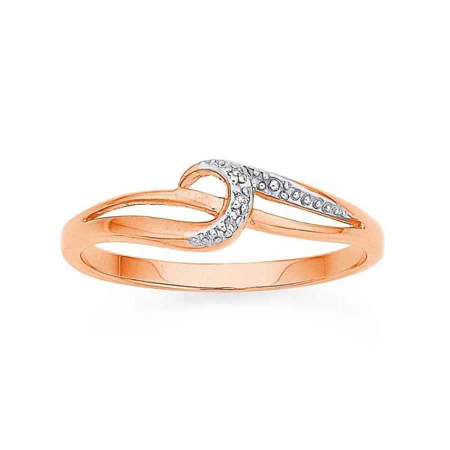 Rings Pascoes | 9Ct Rose Gold Diamond Ring