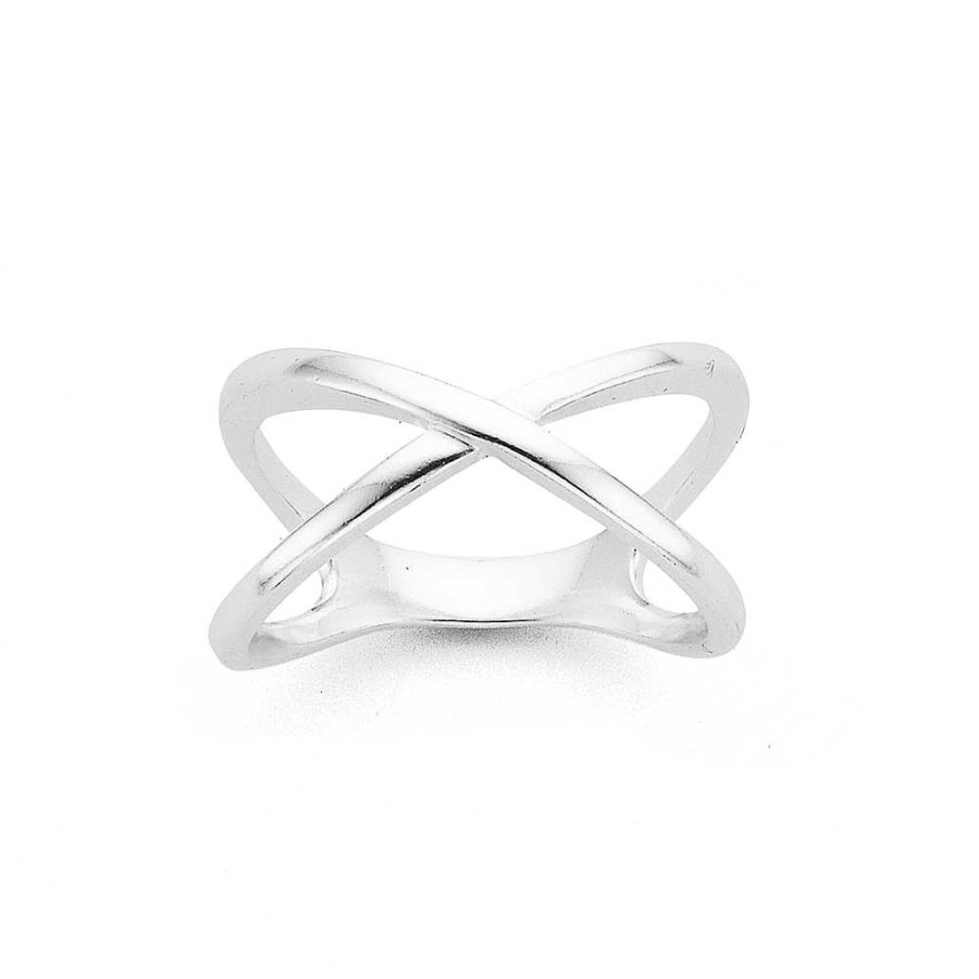 Rings Pascoes | Sterling Silver Crossover Ring