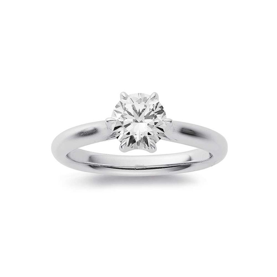 Rings Pascoes | 14Ct Wg, Element Lab Diamond 1Ct Solitaire Ring With 6 Claws