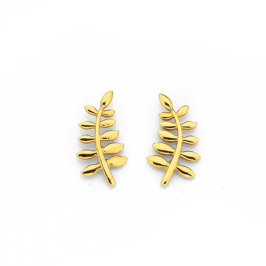 Earrings Pascoes | 9Ct Fern Studs