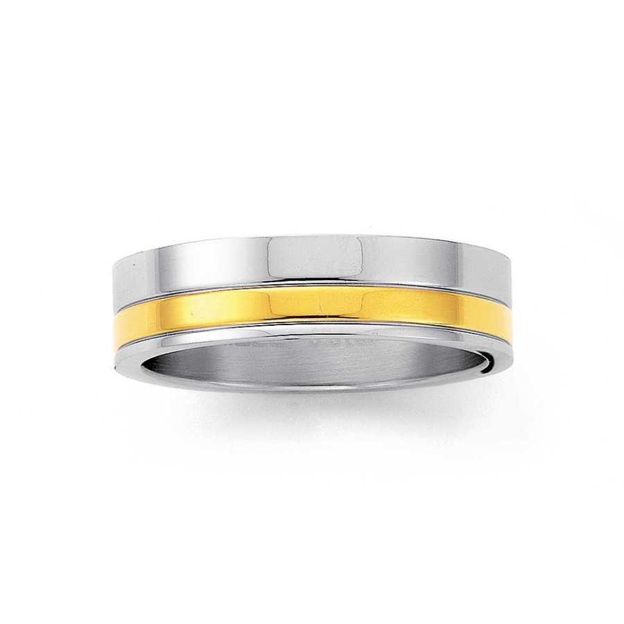 Rings Pascoes | Chisel Stainless Steel Gold Tone Ring