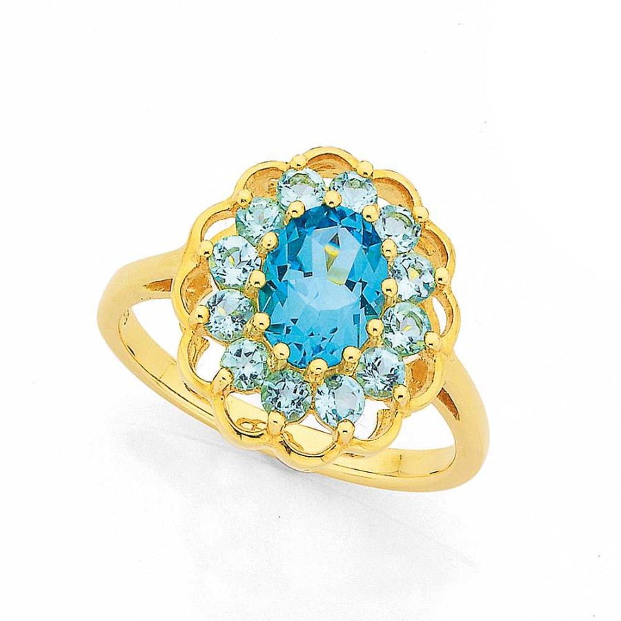 Rings Pascoes | 9Ct Blue Topaz Ring