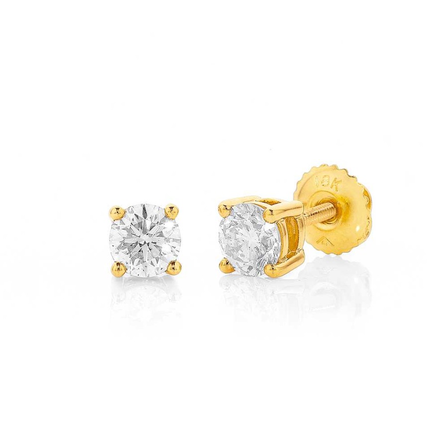 Earrings Pascoes | 18Ct Diamond Screwback Studs Tdw=.75Ct