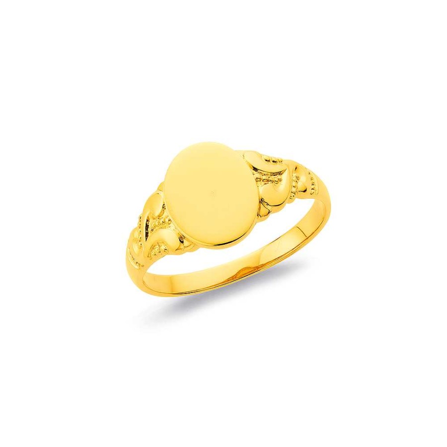 Rings Pascoes | 9Ct Oval Signet Ring