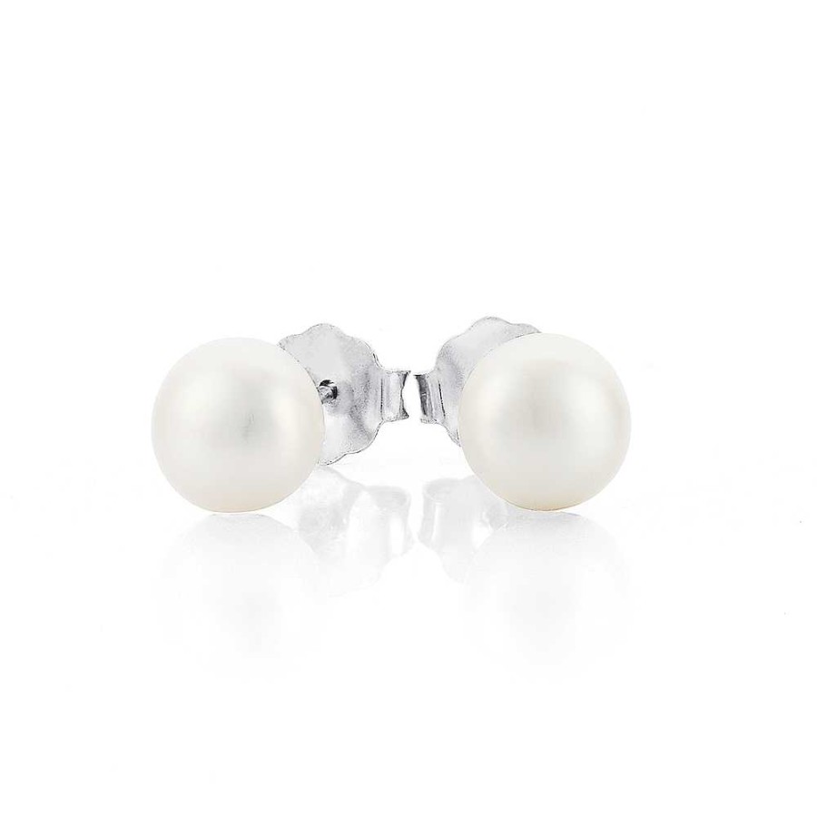 Earrings Pascoes | Sterling Silver 7-7.5Mm Pearl Studs