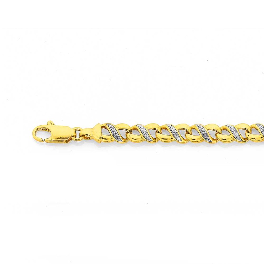 Diamonds Pascoes | 9Ct Infinity Diamond Bracelet