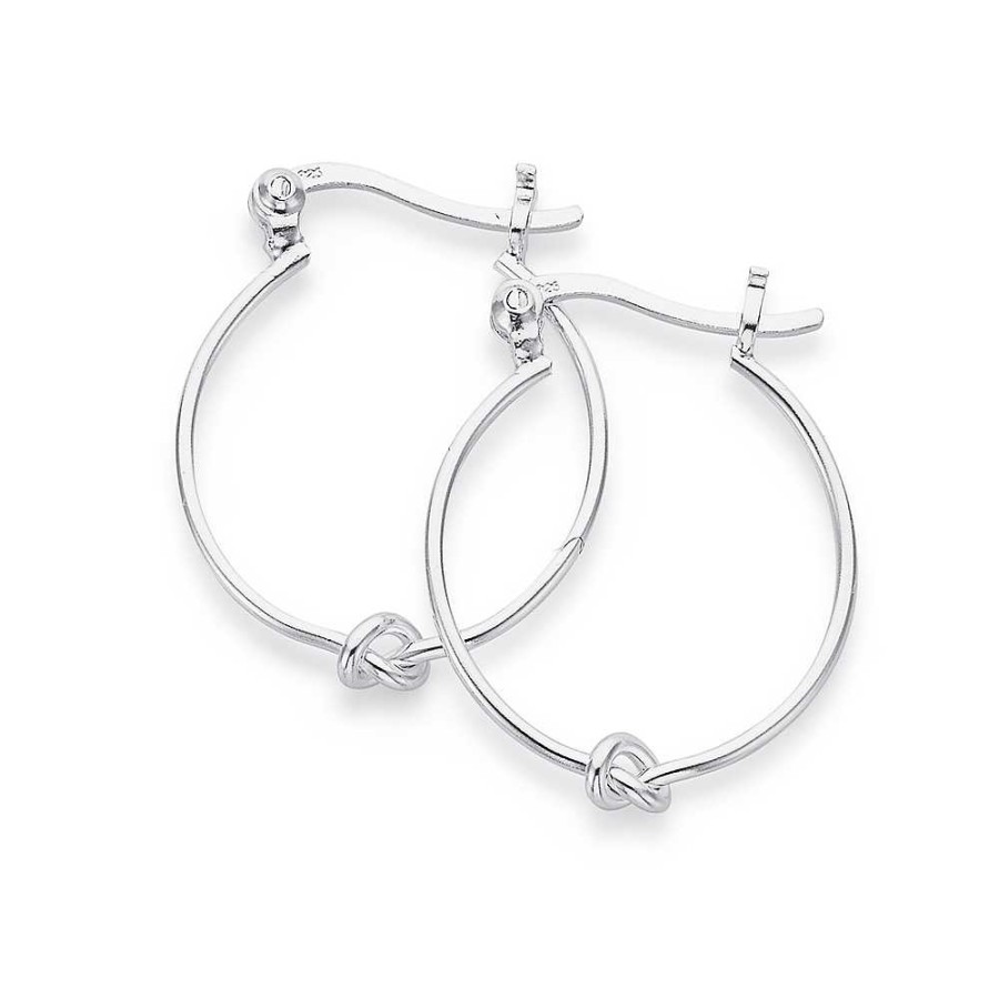 Earrings Pascoes | Sterling Silver Knot Hoops