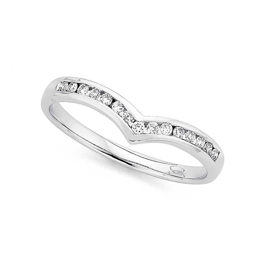 Rings Pascoes | 9Ct White Gold Diamond Ring Tdw=.15Ct