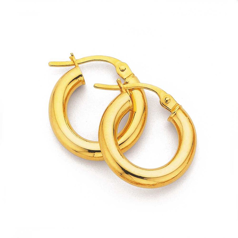 Earrings Pascoes | 9Ct 10Mm Polished Hoops