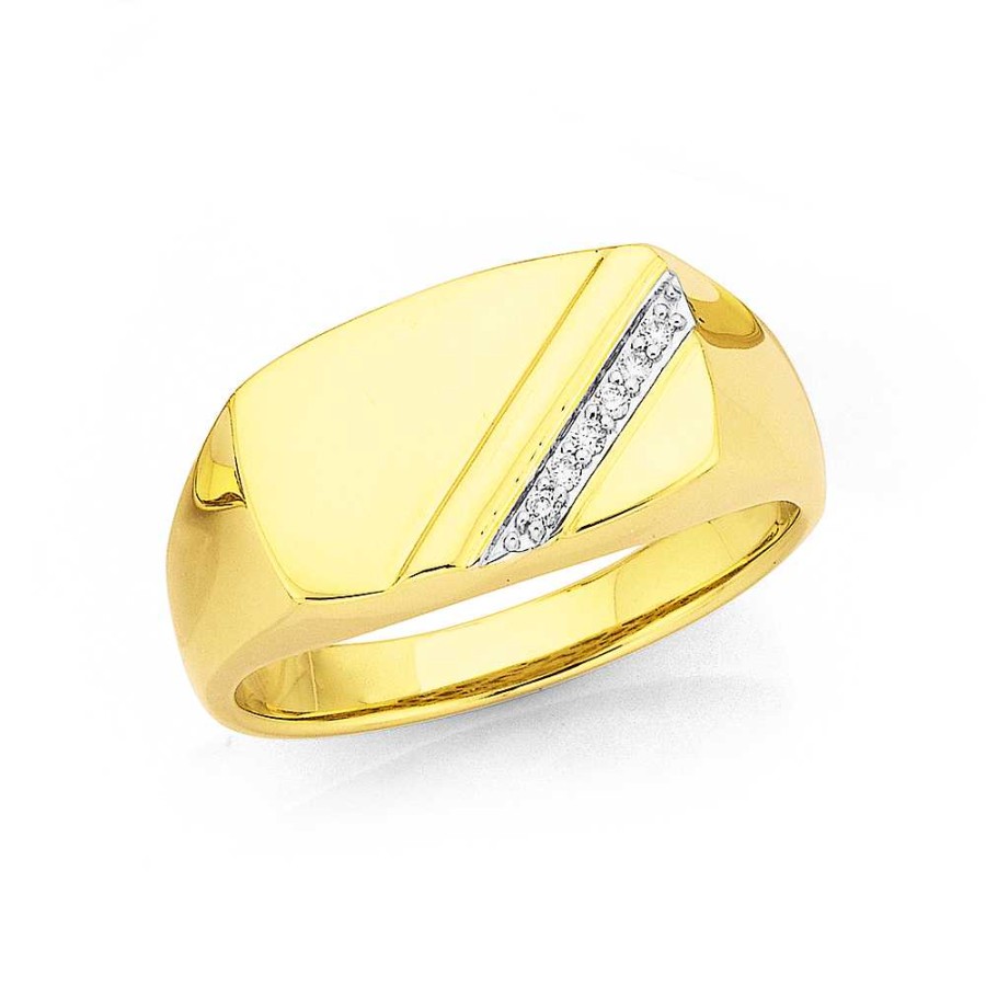 Rings Pascoes | 9Ct, Diamond Gents Ring