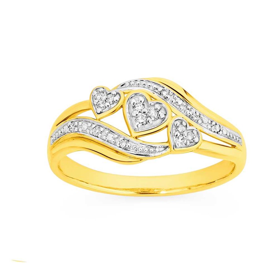 Rings Pascoes | 9Ct Gold Diamond Ring