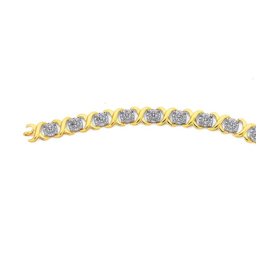 Diamonds Pascoes | 9Ct Diamond Bracelet Tdw=.50Ct