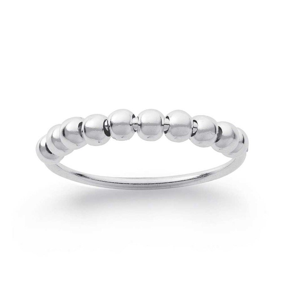 Rings Pascoes | Sterling Silver Spinning Balls Ring