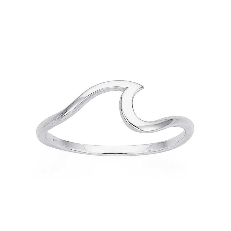 Rings Pascoes | Sterling Silver Fine Wave Ring